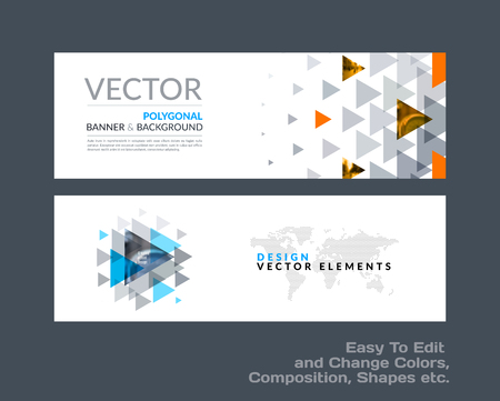 Abstract vector set of modern horizontal website banners with coのイラスト素材