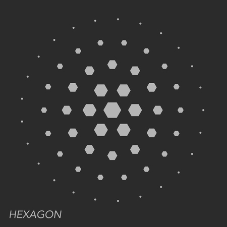 Business vector design elements for graphic layout. Modern abstract background template with colourful hexagons, geometric shapes for tech, market, innovative technology.のイラスト素材