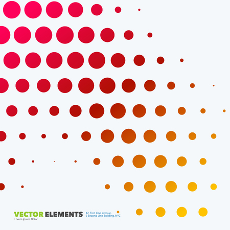 Abstract vector design elements for graphic layout. Modern business background template with colourful rounds, circles, dots  for tech, pharmacy, health, ecology.のイラスト素材
