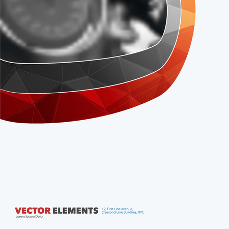 Abstract vector design elements for graphic layout. Modern business background template with red soft, pebble shapes  for tech, pharmacy, health, ecology.のイラスト素材