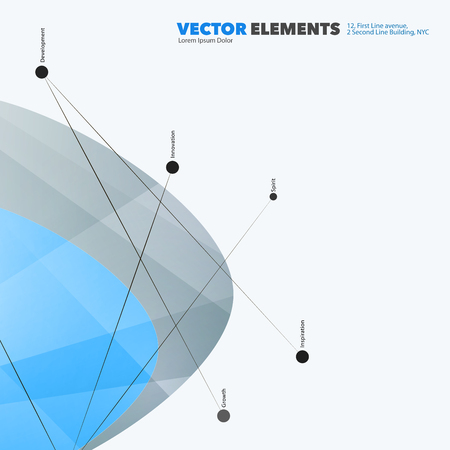 Abstract vector design elements for graphic layout. Modern business background template with grey soft triangular shapes for tech, building, urban, construction.のイラスト素材
