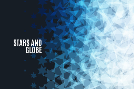 Abstract vector design elements with stars and black backgroundのイラスト素材