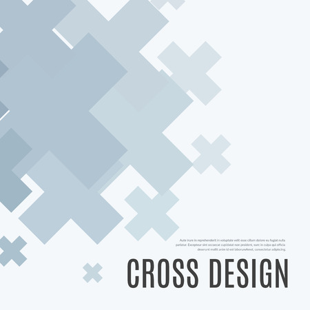 Abstract vector design elements with crossのイラスト素材