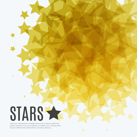 Abstract vector design elements with golden starsのイラスト素材