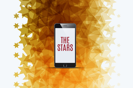 Abstract vector design elements with golden starsのイラスト素材