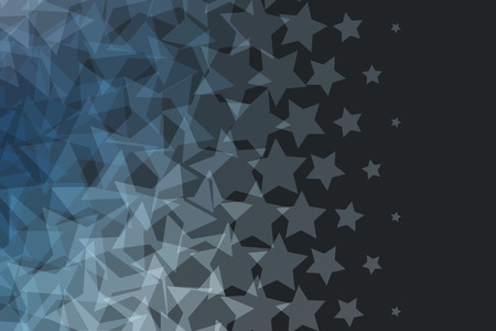 Abstract vector design elements with grey stars on black backgroundのイラスト素材