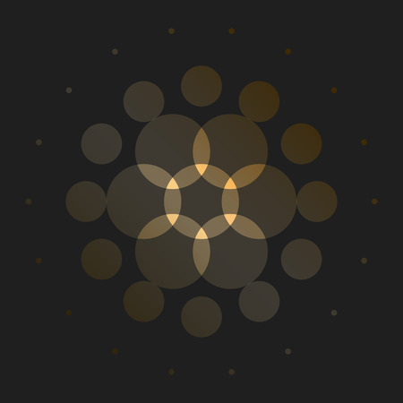 Abstract vector yellow design roundsのイラスト素材