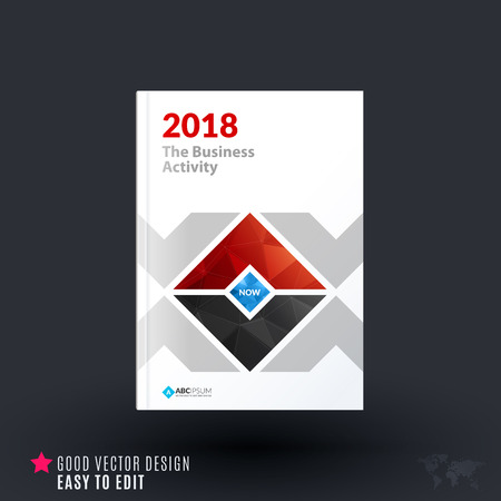 Abstract design of business vector brochure, template, annual report, cover modern layout.のイラスト素材