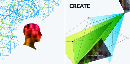 Set of abstract vector design elements for graphic templateのイラスト素材