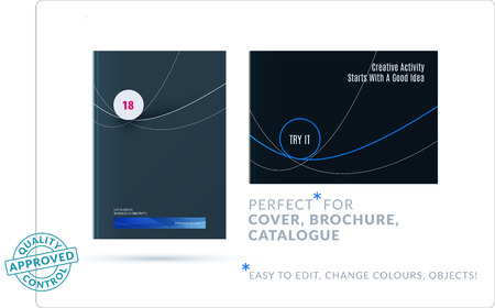 Circle and lines cover banner design illustrationのイラスト素材