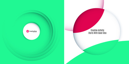 Set of abstract vector design for graphic template. Creative modern business background.のイラスト素材