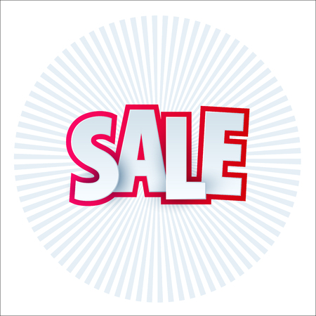 Sale banner template design. Special offer, red pink colourful letters for shopping, mall, trade, retail. Typographyのイラスト素材