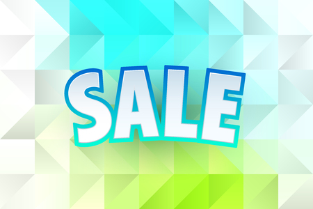 Sale abstract banner template design on soft polygonal elegant background. Special offer, colourful letters for shopping, promo, holidays, promotion. Typography, lettering for website, flyer. vectorのイラスト素材