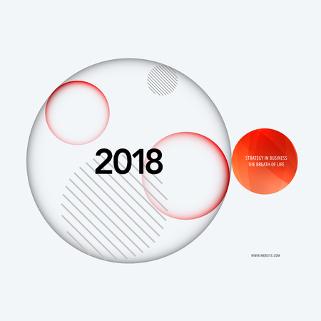 Abstract design of colourful vector elements for modern background with circles shadows for business branding.のイラスト素材