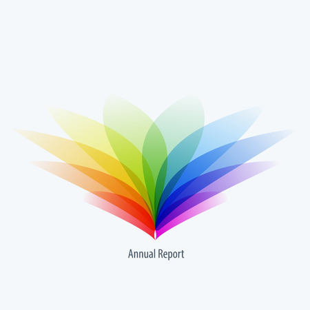 Abstract design of colourful vector elements for modern background with flower smooth shape for business branding summer.のイラスト素材