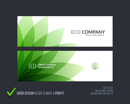 Abstract vector set of horizontal website banners with colourful flowers abstract shapes for web design.のイラスト素材