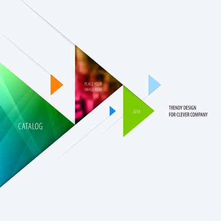 Abstract design of colourful vector elements for modern background with triangles shapes for business branding summer.の写真素材