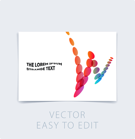 Abstract design brochure in modern style, creative catalog, flyer in A4 with colourful geometric shapes for branding, presentation, marketing kit. Business vector coverの写真素材