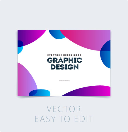 Abstract design brochure in modern style, creative catalog, flyer in A4 with colourful soft spots for branding, presentation, marketing kit. Business vector coverのイラスト素材