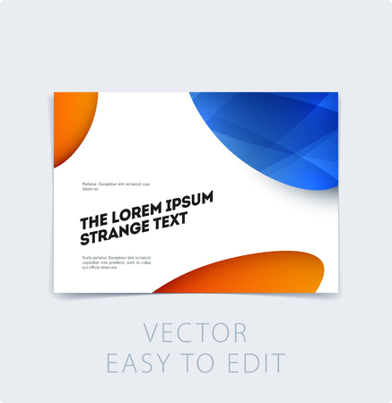 Abstract design brochure in modern style, creative catalog, flyer in A4 with colourful soft spots for branding, presentation, marketing kit. Business vector coverのイラスト素材