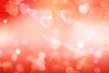 Valentine's day heart with light bokeh background.の素材