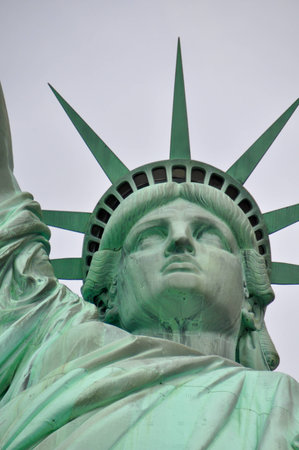 Statue of liberty, close up crownの写真素材