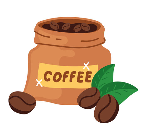 Coffee time concept composition. Graphic design element illustrationのイラスト素材
