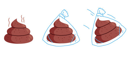 Cute poop excrement shit emoticon poo emoji set. Graphic design vector illustrationのイラスト素材