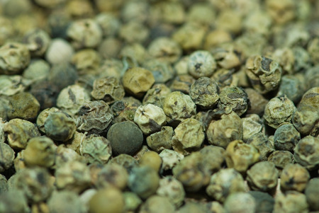 Green peppercorn super macro, selective focus