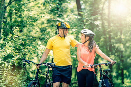 Nature loving coupleの写真素材