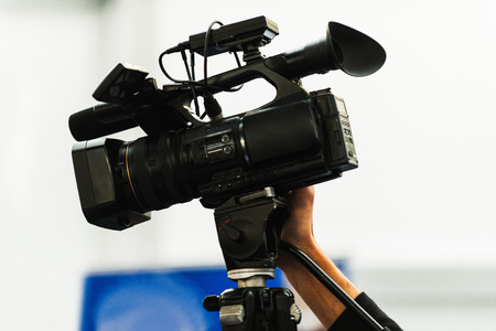 Television camera, detail from public event