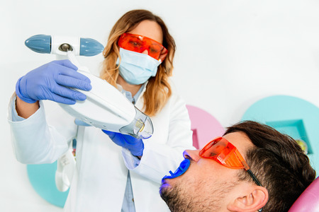 Laser teeth whiteningの写真素材