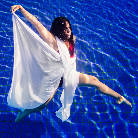 Underwater modern danceの写真素材