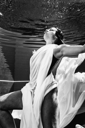 Underwater ballet danceの写真素材
