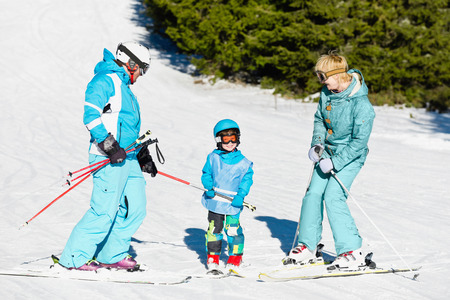 Family on skiing vacationの写真素材