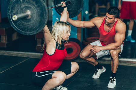 Weightlifting trainingの写真素材