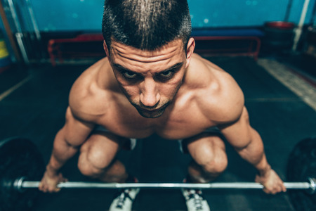 Weightlifting trainingの写真素材