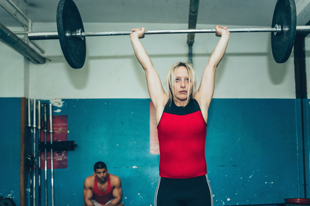 Weightlifting trainingの写真素材