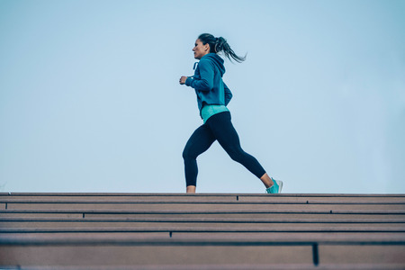 Woman jogging outdoors