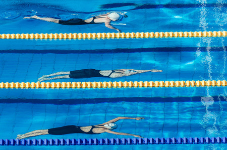 Swimmers on competitionの写真素材