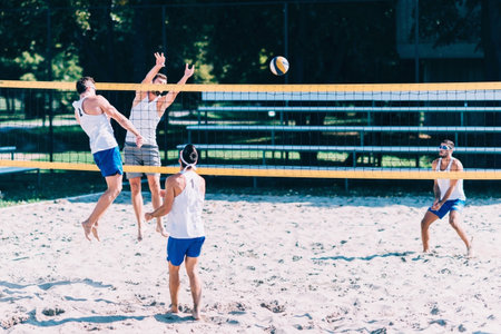 Beach Volleyball Gameの写真素材