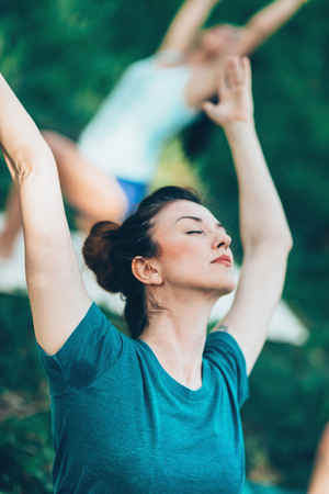 Yoga Sun Salutationの写真素材