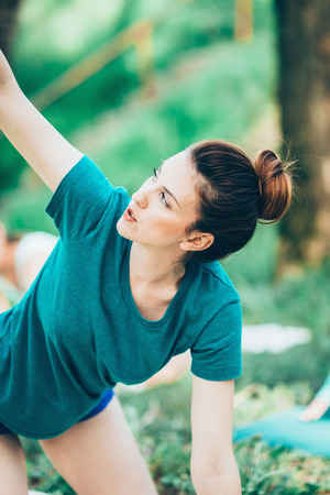 Yoga in natureの写真素材