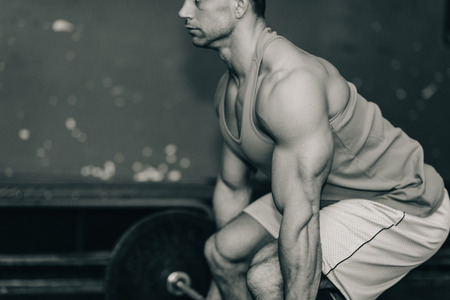 Weightlifting trainingの写真素材