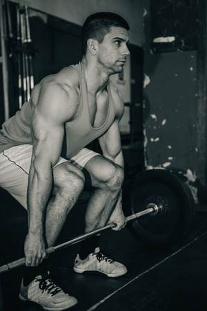Weightlifting trainingの写真素材