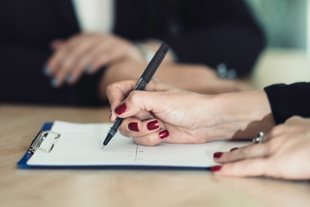 Businesswomen making  business plan in office