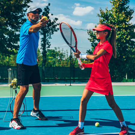 Tennis trainingの写真素材