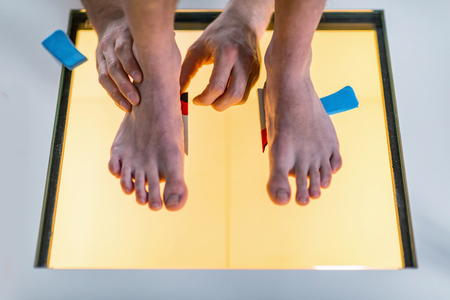 Foot scaningの写真素材