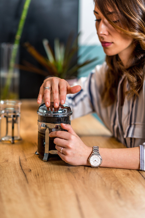 French press coffeeの写真素材