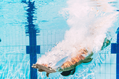 Female just dive inの写真素材